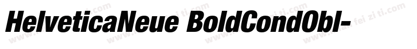 HelveticaNeue BoldCondObl字体转换